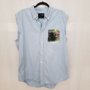 Hurley Sleeveless Button Down Surf Shirt